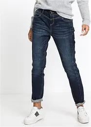 Boyfriend stretch jeans mid waist, bonprix