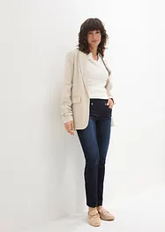 Straight jeans mid waist, super stretch met comfortband, bonprix