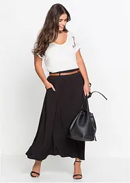 Maxi rok met riem (2-dlg. set), bonprix