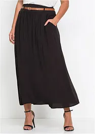 Maxi rok met riem (2-dlg. set), bonprix