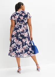 Gedessineerde midi jurk van mesh, bonprix