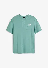 Henley shirt met comfort fit van puur biologisch katoen, korte mouw, bonprix
