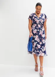 Gedessineerde midi jurk van mesh, bonprix