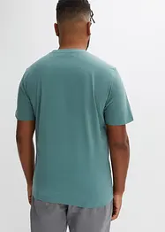 Henley shirt, korte mouw (set van 2) van biologisch katoen, bonprix
