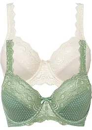 Beugel bh met sierlijk kant (set van 2), bonprix
