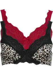 Beugel bh met sierlijk kant (set van 2), bonprix