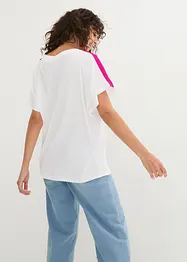 T-shirt met neonstrepen van biologisch katoen, bonprix