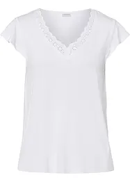 Shirt met kant van een viscose-mix, bonprix