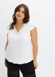Shirt met kant van een viscose-mix, bonprix