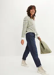 High waist instapjeans, straight (set van 2), bonprix