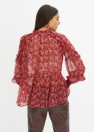 Chiffon blouse met ruches, bonprix