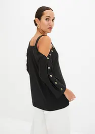 Longsleeve met eyelets, bonprix