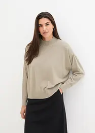 Fijngebreide oversized trui met opstaande kraag, bonprix