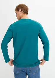 Essential Henley shirt van biologisch katoen, lange mouw, bonprix