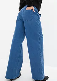 Wide leg jeans met mid waist, bonprix