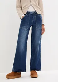 Cargo jeans met mid waist, bonprix