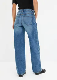 Wide leg jeans met mid waist, bonprix