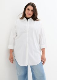 Oversized blouse van katoen met 3/4 mouwen, bonprix