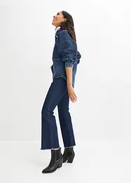 Flared jeans met mid waist, cropped, bonprix