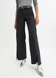 Wide leg jeans met high waist en splitten, RAINBOW