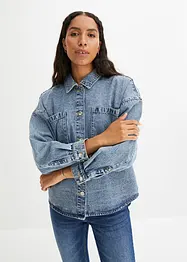 Oversized denim shacket, bonprix