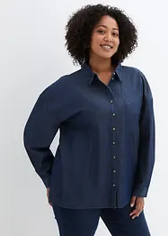 Oversized spijkerblouse van biologisch katoen, bonprix