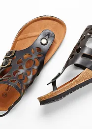 Teensandalen van leer, bonprix