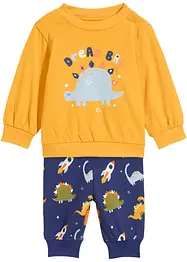 Baby longsleeve en sweatpants van biologisch katoen (2-dlg. set), bonprix