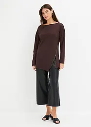 Asymmetrisch shirt met ritssluiting, bonprix