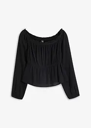 Carmen blouse van crinkle viscose, bonprix