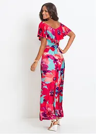 Maxi jurk met volant en ceintuur, bonprix