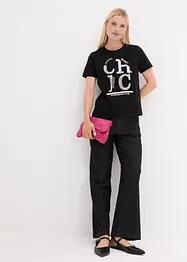 T-shirt met glitterprint, bonprix