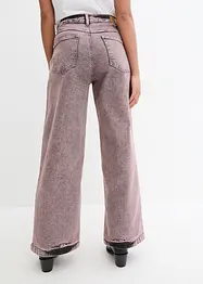 Wide leg stretch jeans met high waist, bonprix