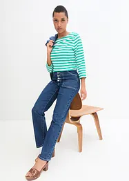 Mid waist stretch jeans, straight, bonprix