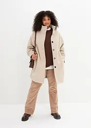 Korte coat in wollen look, bonprix