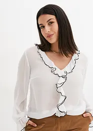 Blouse met volants, bonprix