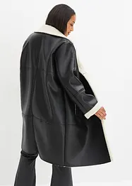 Lange imitatie lammy coat, bonprix