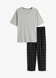 Pyjama met geweven broek (2-dlg. set), bonprix