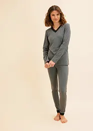 Thermo pyjama met legging en kant (2-dlg. set), bonprix