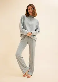 Pyjama van zacht materiaal (2-dlg. set), bonprix