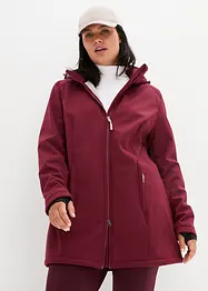 Lange outdoor softshell jas met teddyfleece, bonprix