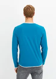 Henley shirt (set van 2), lange mouw, bonprix