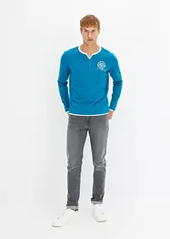 Henley shirt (set van 2), lange mouw, bonprix