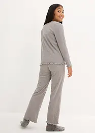 Meisjes geribde pyjama (2-dlg. set), bonprix