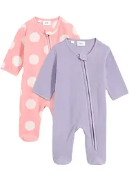 Baby fleece jumpsuit (set van 2), bonprix