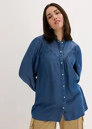 Lyocell blouse met plooitjes, bonprix