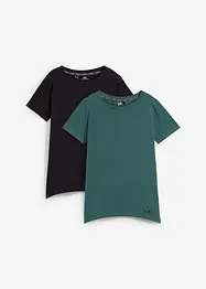 T-shirt met puntige onderrand (set van 2), bonprix