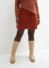 Stretch corduroy rok met knoopsluiting, bonprix