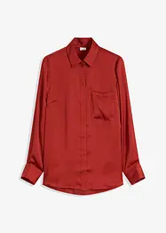 Lange, satijnen blouse, bonprix