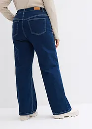 Wide leg jeans met high waist en biologisch katoen, bonprix